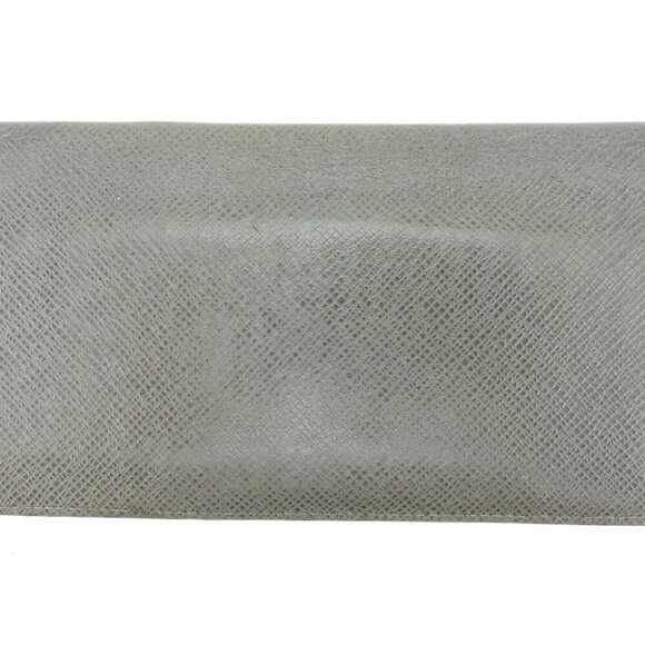Louis Vuitton Long Bill Tag Gray Gray Leather Authentic Used - Picture 1 of 8